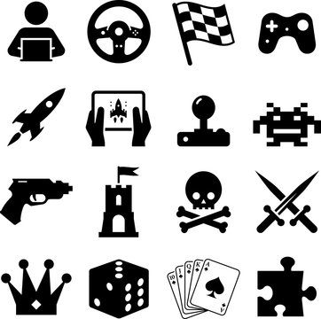 Video Game Icons - Black Series