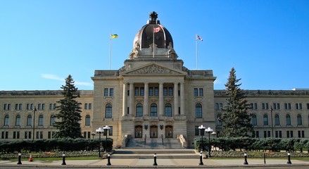 An early morning shot of the legislative building in Regina, Saskatchewan, Canada.