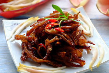Vegetarian food from banana flower