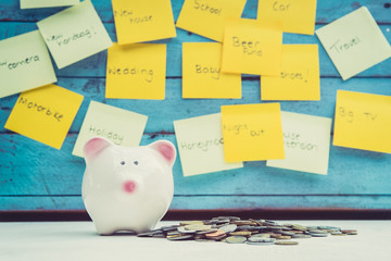 Saving money concept, financial concept, saving for your life