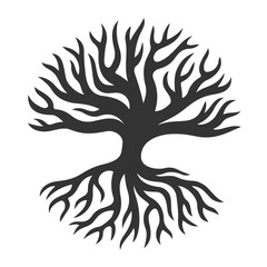 Abstract tree with roots