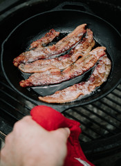 Bacon in a Cast Iron Pan