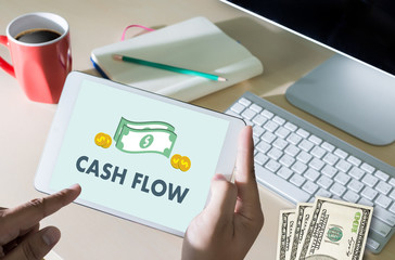 CASH FLOW money Investment and graph chart Investing Banking