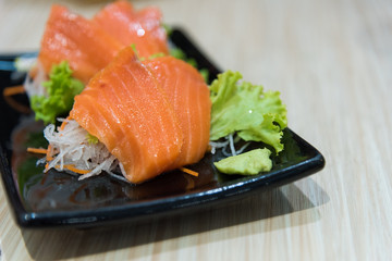 Salmon sashimi