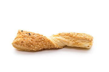 Sugar Biscuits Bread isolated on white background.