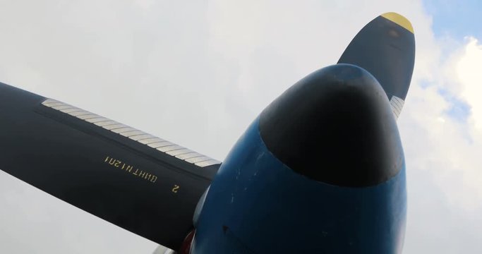 Airplane Ignition and Propeller. Jet Engine. Detail of jet engine.