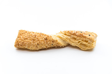 Sugar Biscuits Bread isolated on white background.
