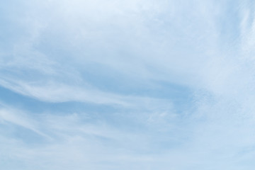 Big cloudy on the Blue sky with lighting  background in the morning.