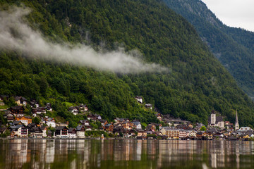 Fototapeta premium Hallstatt Austria cloudy