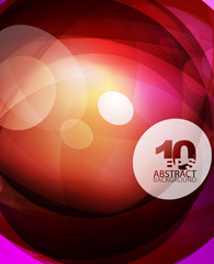 Glossy glass shiny bubble abstract background, wave lines