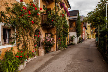 Fototapeta premium Hallstatt Austria cloudy