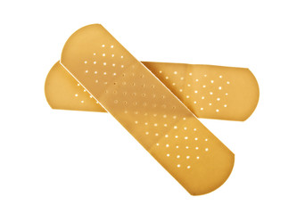 Adhesive bandage isolated on white background