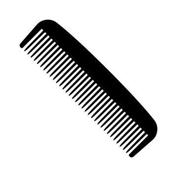 A plastic comb for styling and combing hair flat vector icon for apps and websites