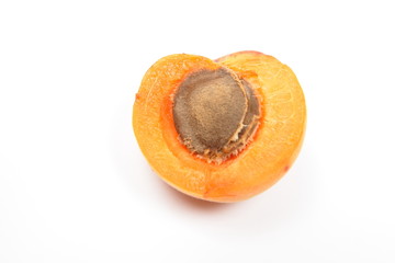 Isolated apricot on white background for design packing