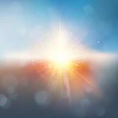 Bright dramatic sky and dark ground. EPS 10 vector