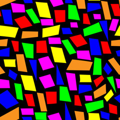 Abstract Confetti Seamless Pattern. Colorful Background