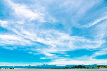 Obraz premium Beautiful panorama of seascape with blue sky at daylight in thailand,High season