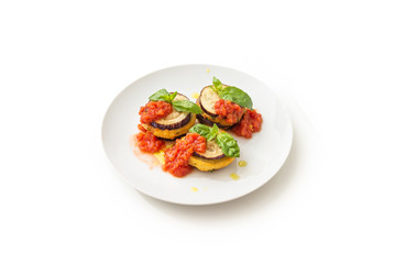 Mulegname 'mbuttunat, melanzane farcite, stuffed eggplants, Italian Food