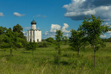 Bogolyubovo, Russia. The Church of the intercession on the Nerl.