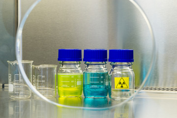 radioactive samples in a laboratory environment 