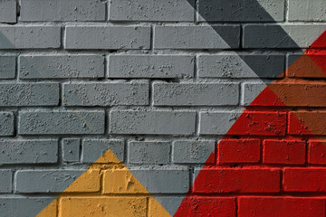 Colorful very small fragment of street graffiti, brick wall. Abstract creative drawing fashion colors. For backgrounds
