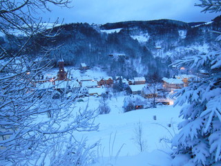 Fototapeta na wymiar village de montagne