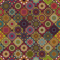 Seamless pattern. Vintage decorative elements. Hand drawn background. Islam, Arabic, Indian, ottoman motifs. Perfect for printing on fabric or paper.