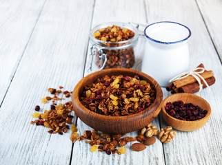 Homemade baked granola