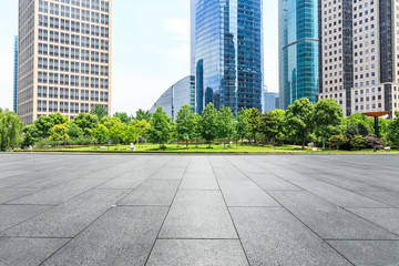 City square and modern architectural scenery in Shanghai,China