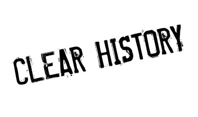 Clear History rubber stamp. Grunge design with dust scratches. Effects can be easily removed for a clean, crisp look. Color is easily changed.