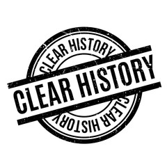 Clear History rubber stamp. Grunge design with dust scratches. Effects can be easily removed for a clean, crisp look. Color is easily changed.