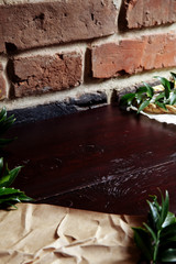 Texture of an old wooden table, background.