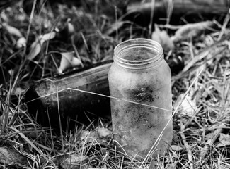 Fototapeta premium Old Glass Jars