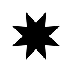 Eight-pointed star - Vector icon Eight-pointed star Icon Vector Eight-pointed star icon Eight-pointed star- Vector icon.
