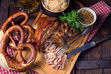 Fresh knuckle prepared for Oktoberfest