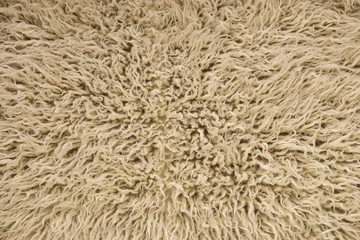 Textur eines weißen Flokatiteppichs von oben - Bodenbelag