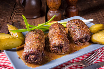 baked beef Roulades with delicious fillings