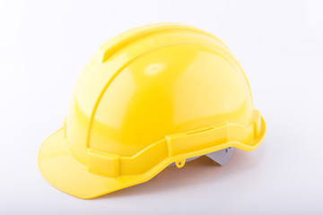 Fototapeta premium yellow Safety helmet Isolated white background