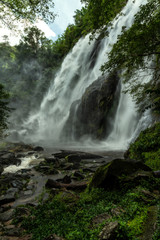 Black and white waterfall