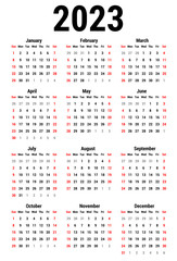 Calendar for 2023