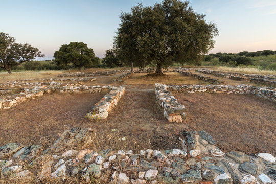 Ancient Roman villa of Los Terminos in Monroy. Extremadura. Spain.