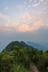Fototapeta na wymiar Hills in Lion Rock country park Hong Kong
