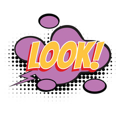 Obraz premium look text comic word
