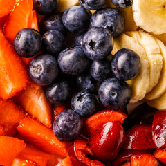 Mix fresh fruits and berries