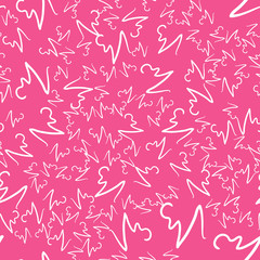 Pink background with abstract lines scratches Print