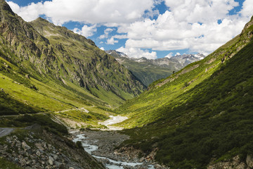 Fototapeta na wymiar Jamtal Valley Near Galtur, Austria