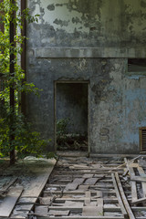 Abandoned Room In Ghost Town of Chernobyl Within Chernobyl Alienation Zone