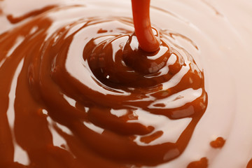 Tasty caramel sauce, closeup