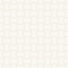 Crosshatch vector seamless geometric pattern. Crossed graphic rectangles background. Checkered motif. Seamless subtle texture of crosshatched lines. Trellis simple fabric print.