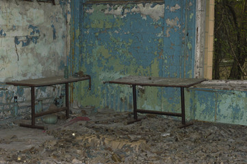 Abandoned Room In Ghost Town of Chernobyl Within Chernobyl Alienation Zone